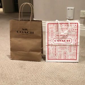 Two Coach Paper Bags Bundle
